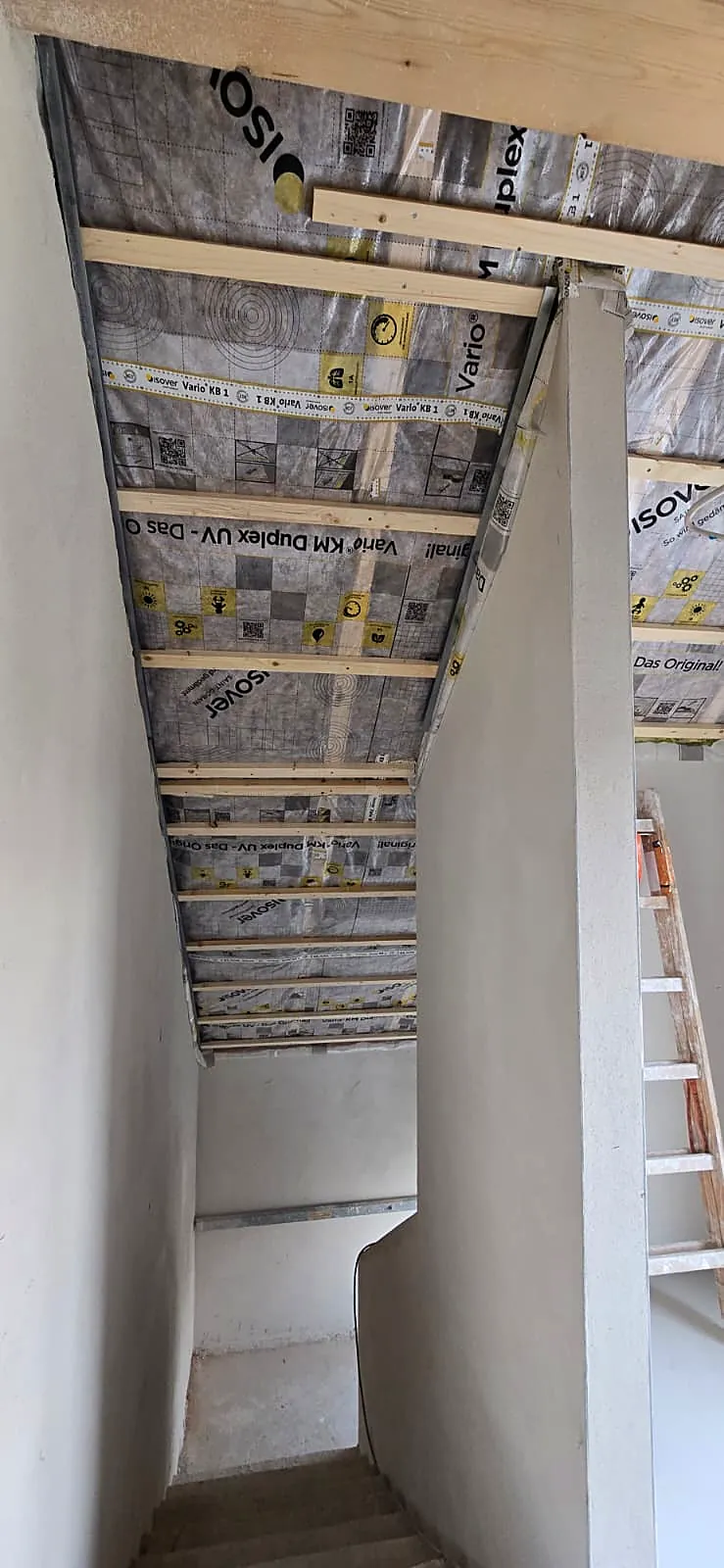 Dachstuhl vor dem Innenausbau