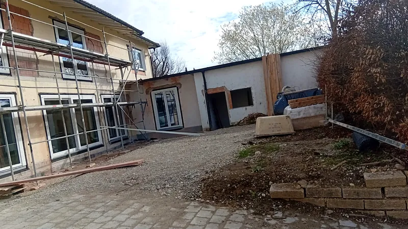 Fertiges Einfamilienhaus nach der Sanierung